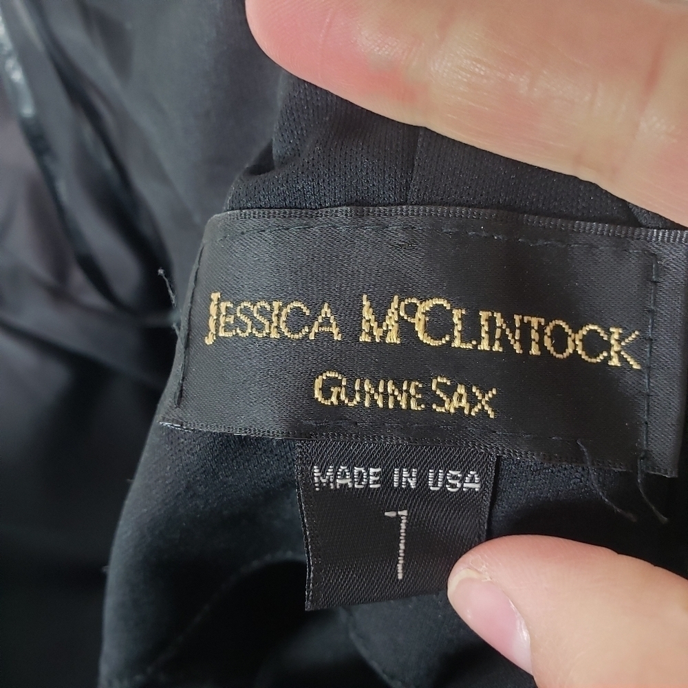 Vintage Jessica McClintock Gunne Sax Strapless Maxi Dress Sparkly‎ Size 7 - Picture 12 of 13